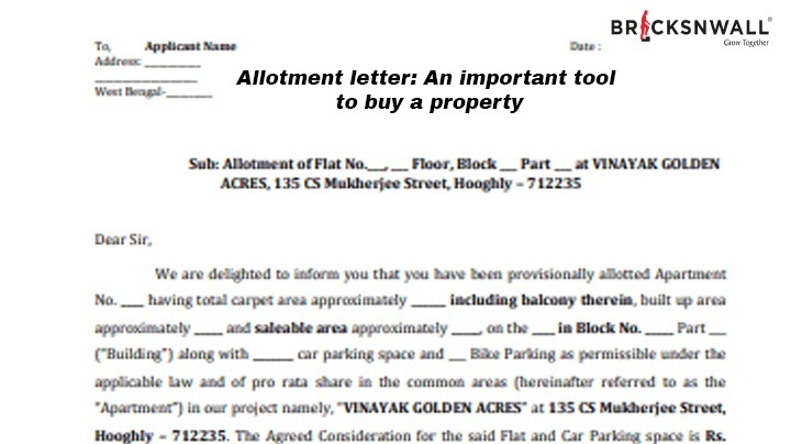 Allotment letter: A vital tool to buy a property